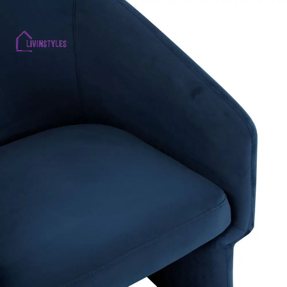 Sanvika Solid Wood and Fabric Arm Chair | Living Room Chair | Lounge Chair