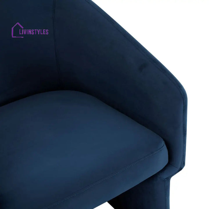 Sanvika Solid Wood and Fabric Arm Chair | Living Room Chair | Lounge Chair