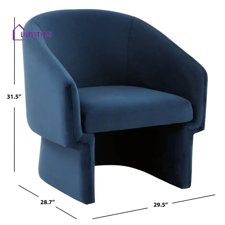 Sanvika Solid Wood and Fabric Arm Chair | Living Room Chair | Lounge Chair