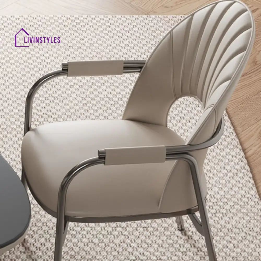 Sanyukta Metal Dining Chair | Stainless Steel