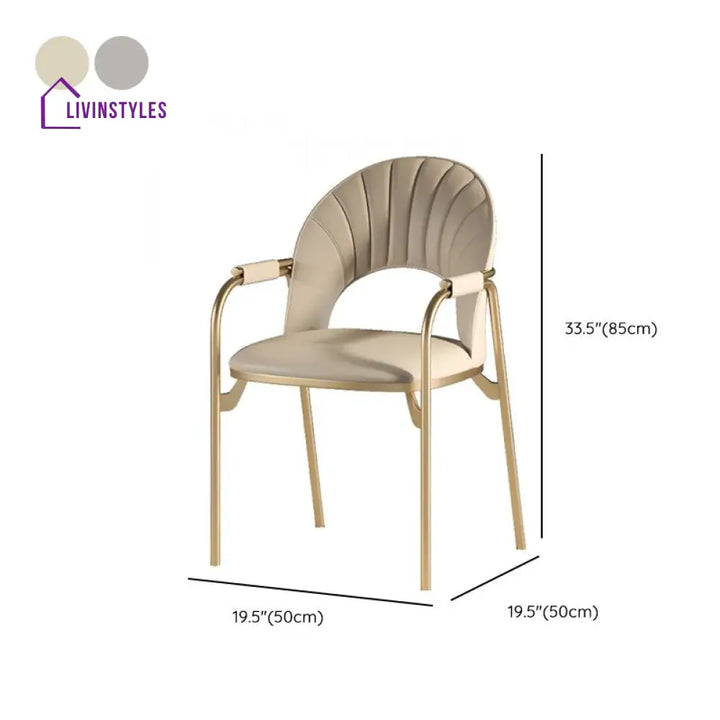 Sanyukta Metal Dining Chair | Stainless Steel