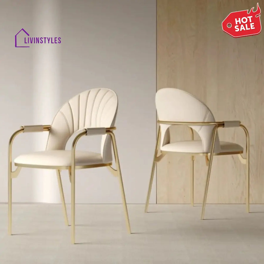 Sanyukta Metal Dining Chair | Stainless Steel