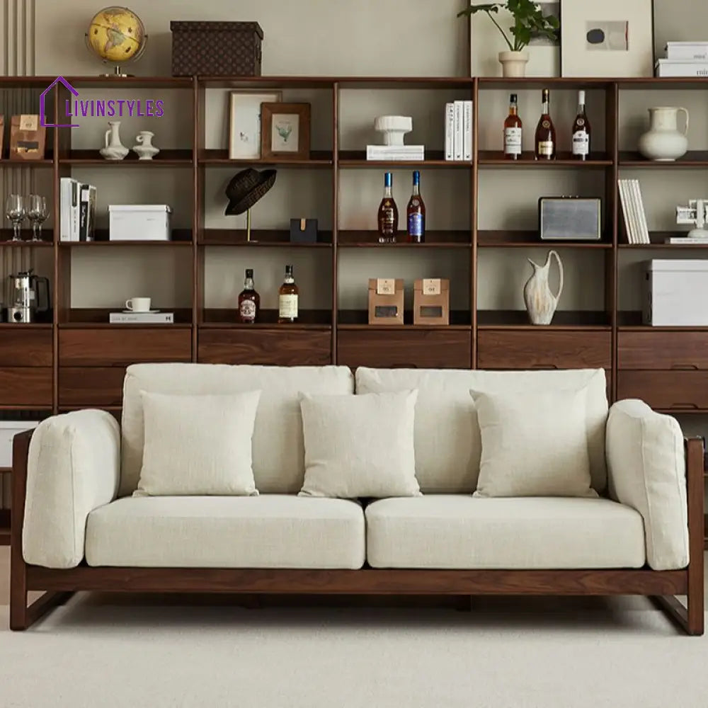Sanyukta Solid Wood 3 Seater Sofa for Living Room