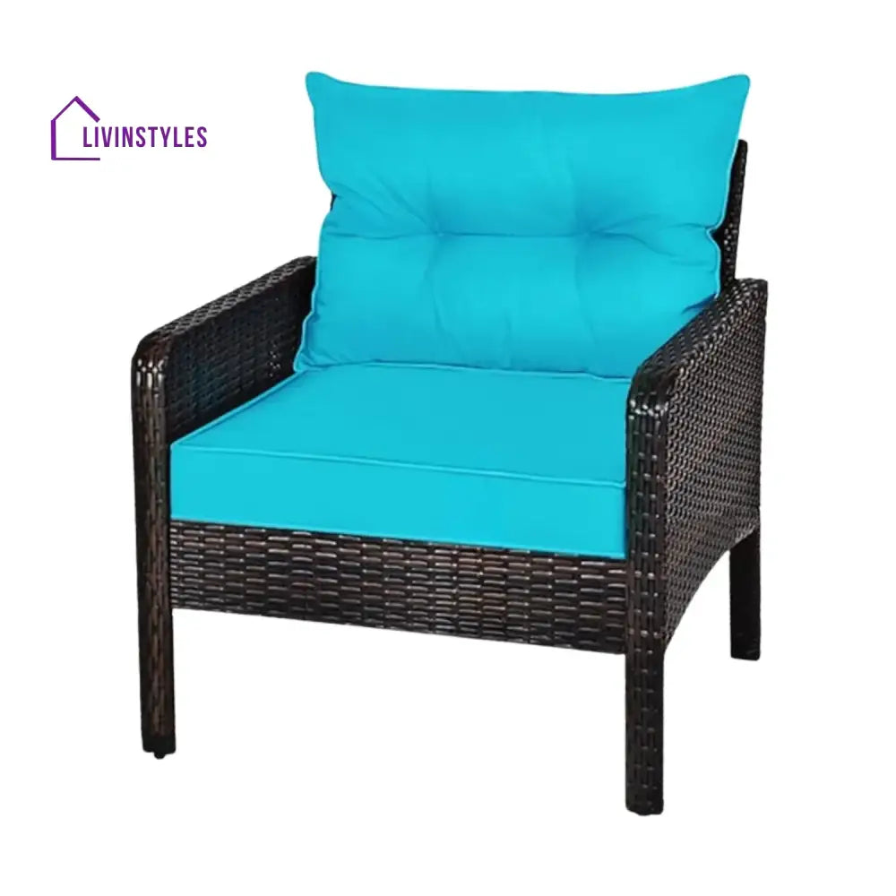 Saphira Outdoor Wicker 5-Piece Patio Sofa Set - Patio Sofa Set