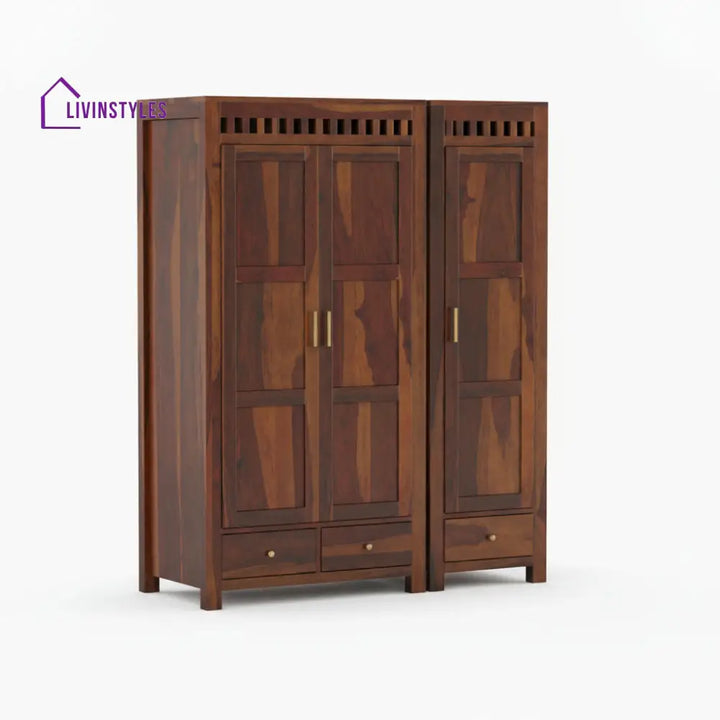 Sara sheesham wood 3 door wardrobe