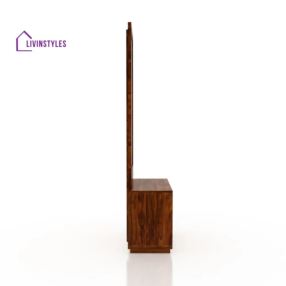 Sara Solid Sheesham Wood Dressing Table Mirror Natural Dresser