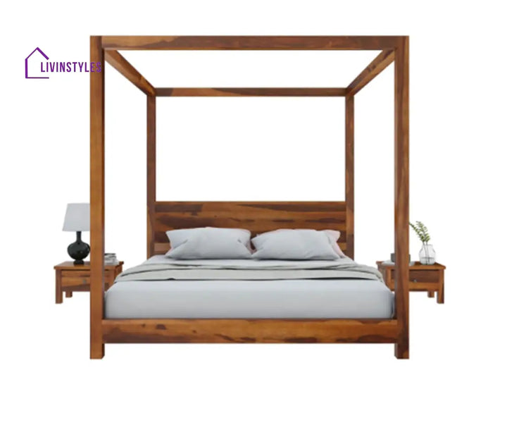 Sara Solid Sheesham Wood Poster Bed Bed
