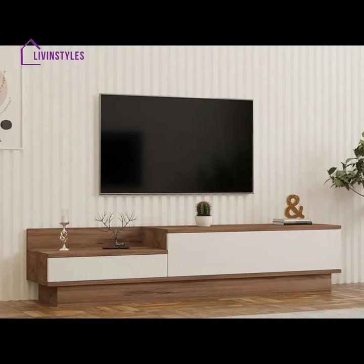 Sarah White Finish Tv Unit Stand for Living Room