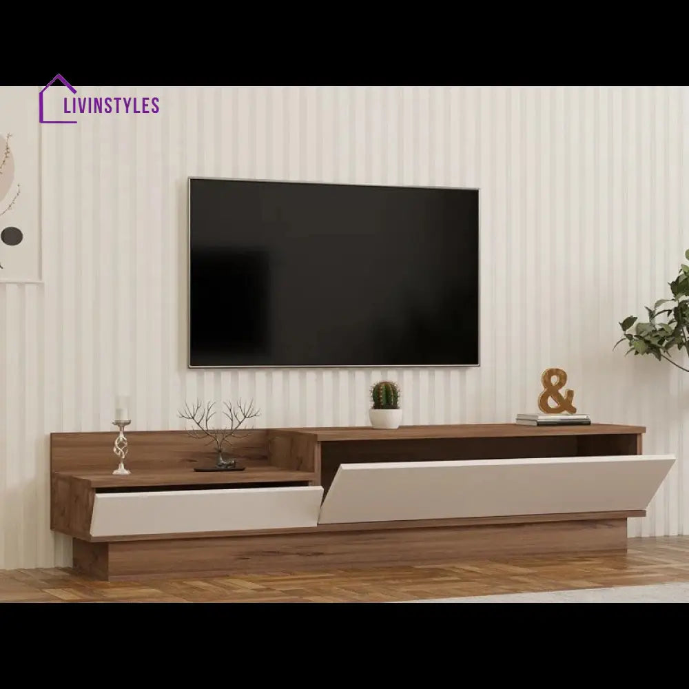 Sarah White Finish Tv Unit Stand for Living Room