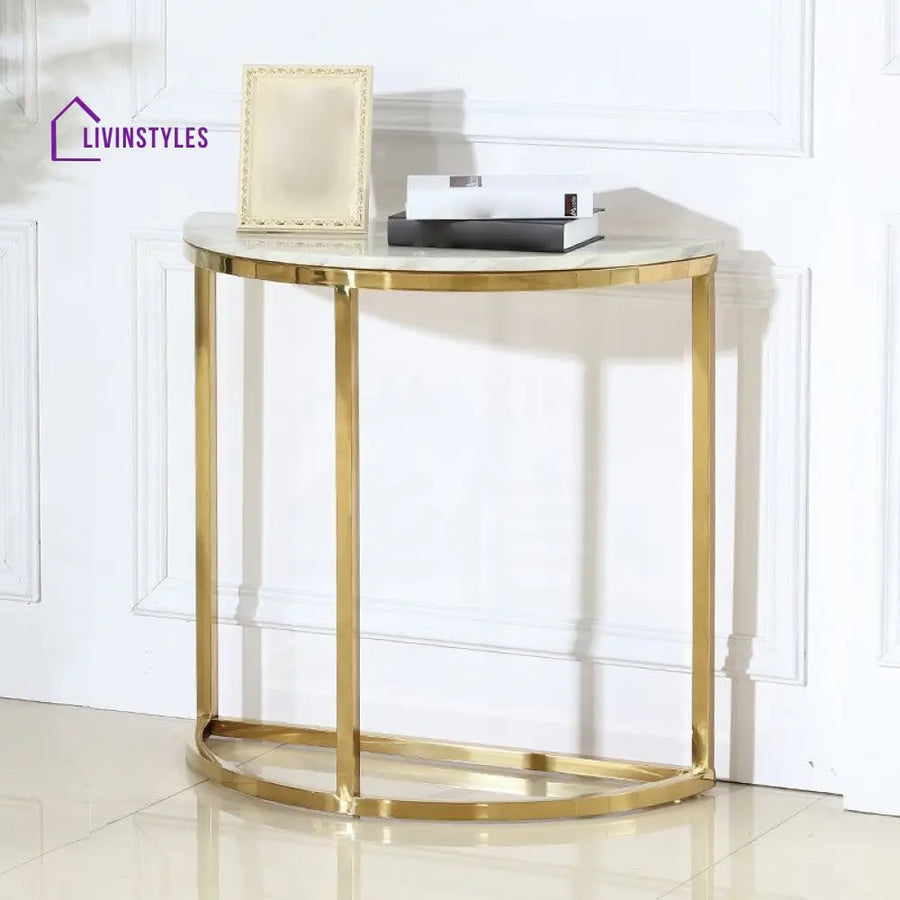 Sarvagya Stainless Steel Living Room Console Table