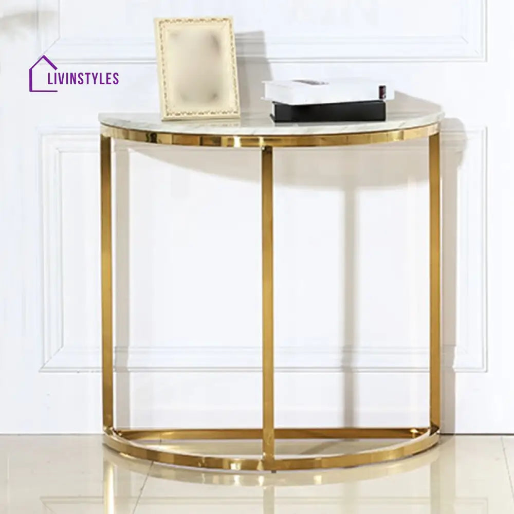 Sarvagya Stainless Steel Living Room Console Table