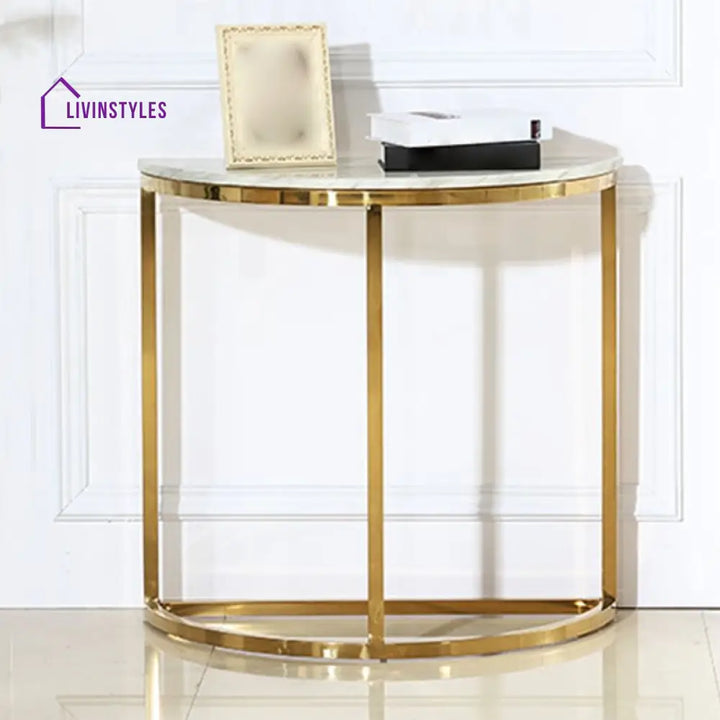 Sarvagya Stainless Steel Living Room Console Table