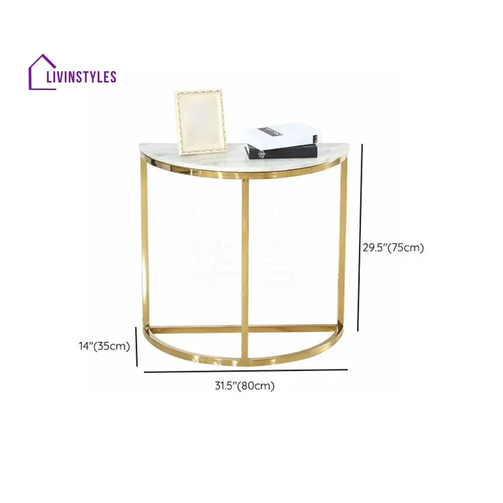 Sarvagya Stainless Steel Living Room Console Table