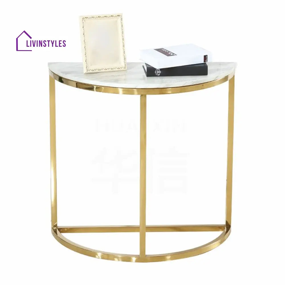 Sarvagya Stainless Steel Living Room Console Table