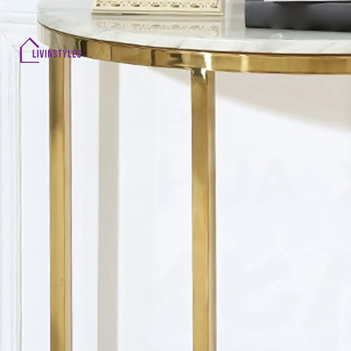 Sarvagya Stainless Steel Living Room Console Table