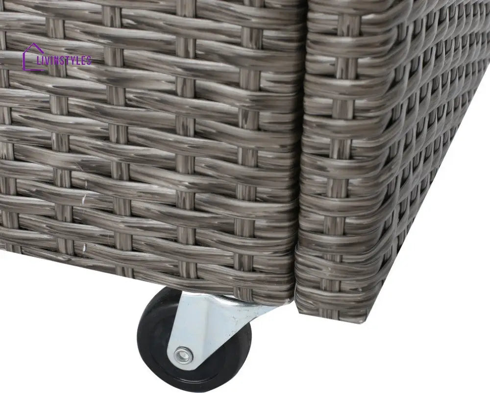 Sasc Outdoor Patio Bar Serving Cart (Grey) - Wicker