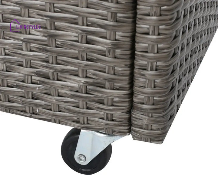 Sasc Outdoor Patio Bar Serving Cart (Grey) - Wicker