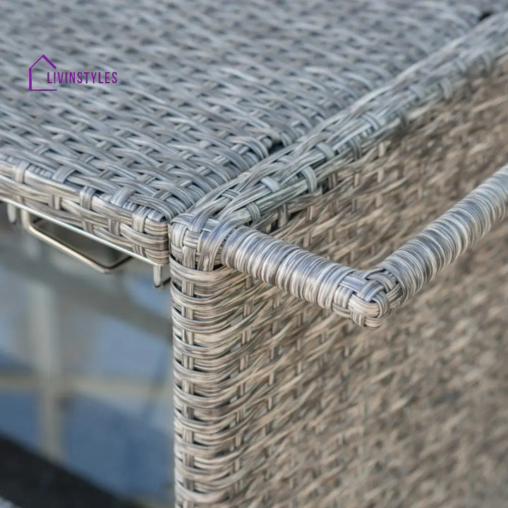 Sasc Outdoor Patio Bar Serving Cart (Grey) - Wicker