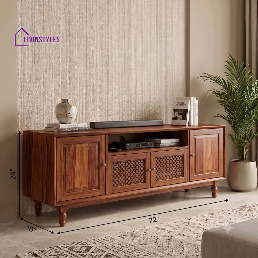 Sathish Solid Sheesham Wood Tv Unit for Living Room | Tv Cabinet | Tv Console
