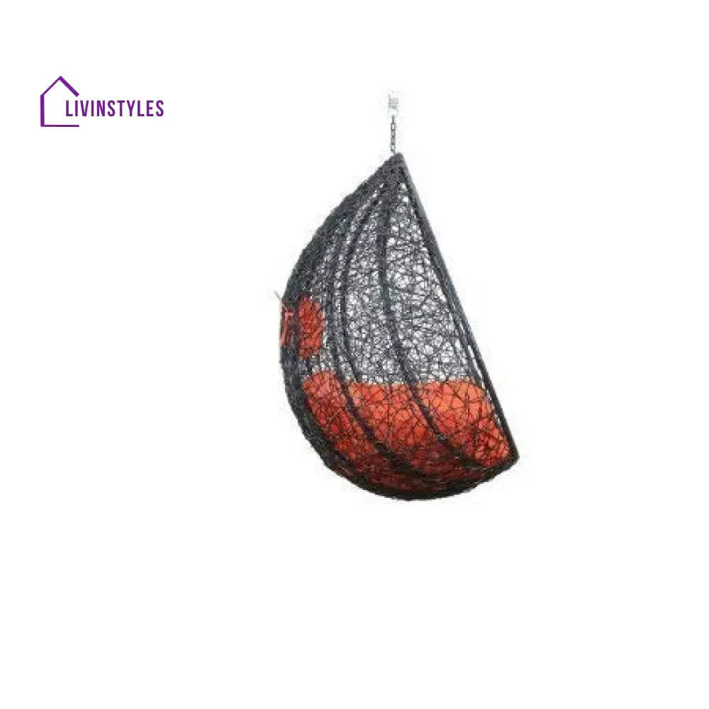Saturnino Single Seater Hanging Swing Without Stand For Balcony Garden Swing (Dark Brown) - Swings