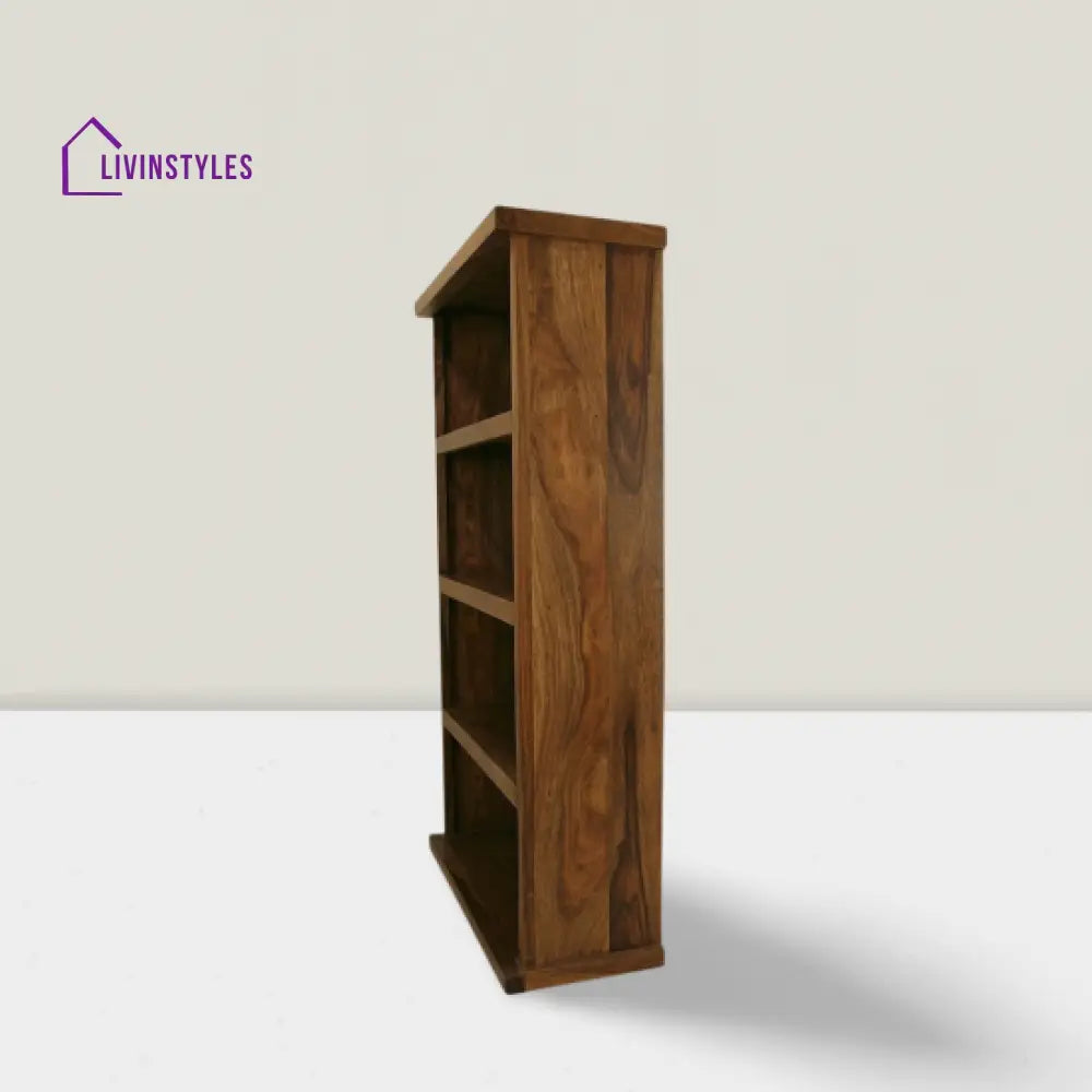 Saurabh Solid Sheesham Wood Open Space saver Bookshelf (Honey)