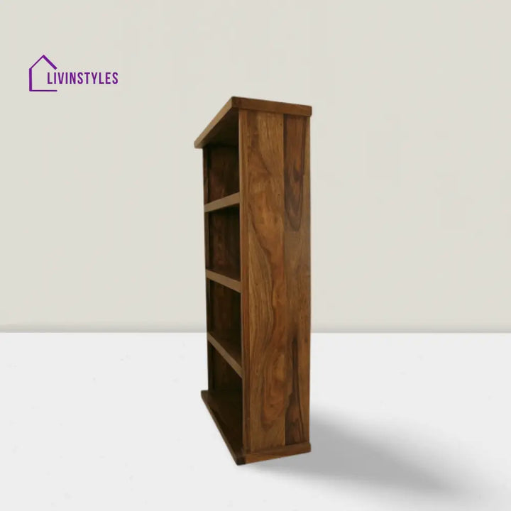 Saurabh Solid Sheesham Wood Open Space saver Bookshelf (Honey)