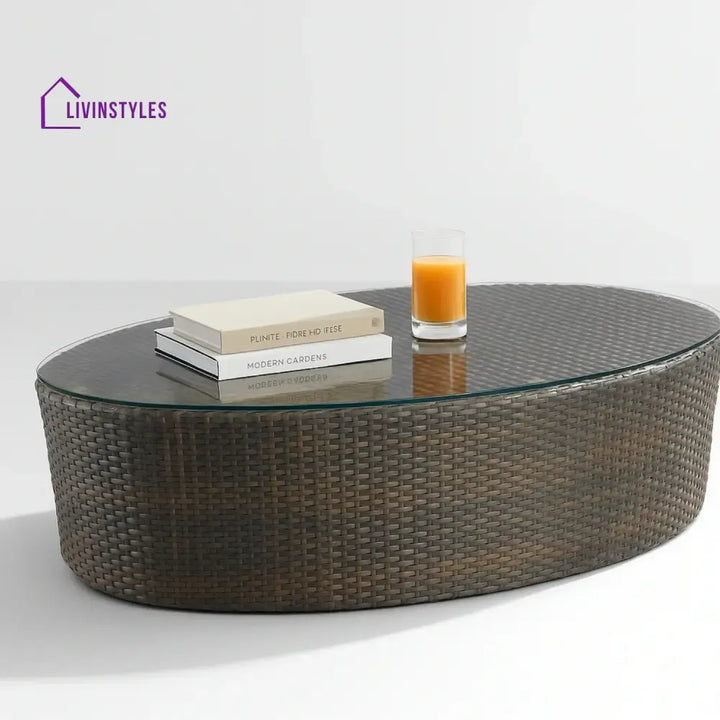 Savannah 5-Piece Outdoor Wicker Sofa Set With Glass Top Tables - Sofa Set