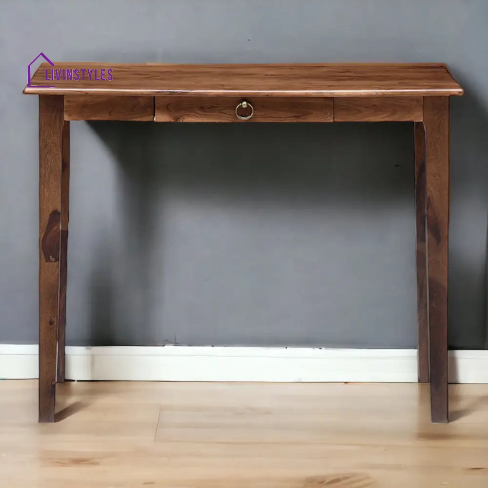 Nakos Sheesham Wood Study Table Teak Finish