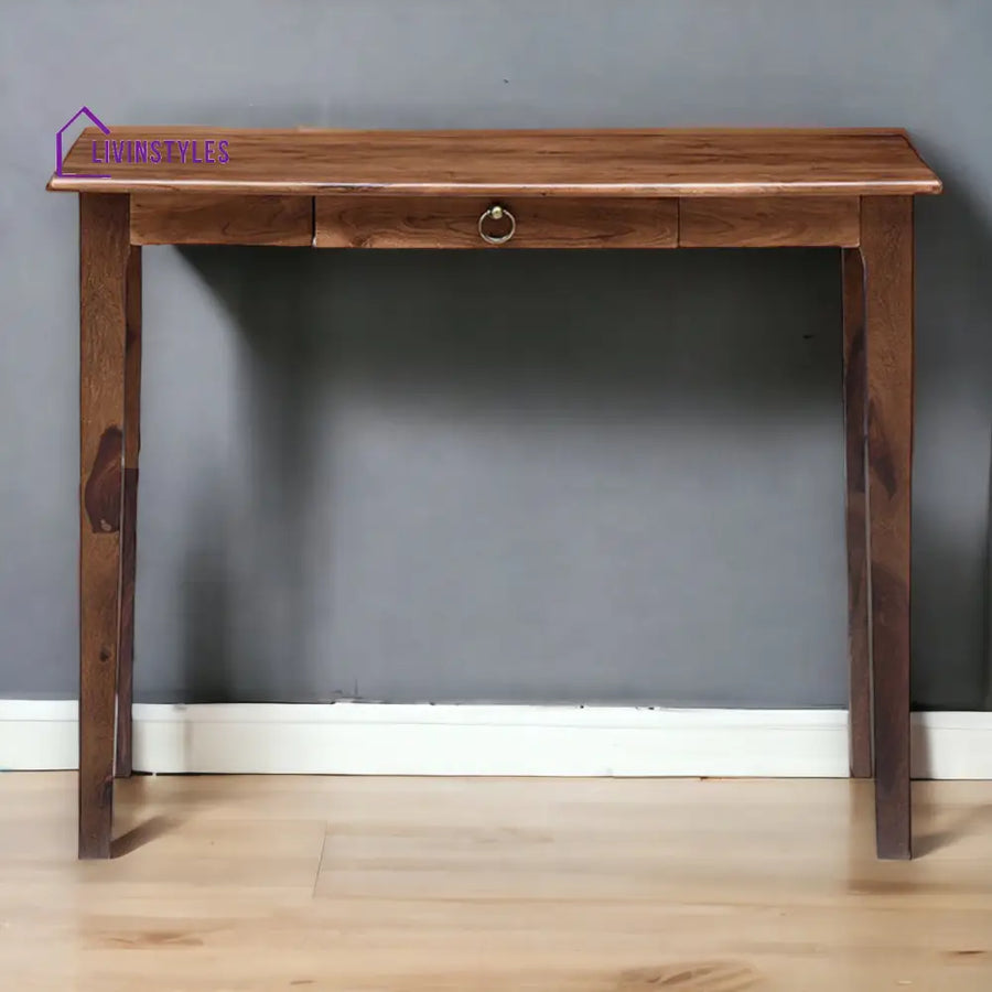 Nakos Sheesham Wood Study Table Teak Finish