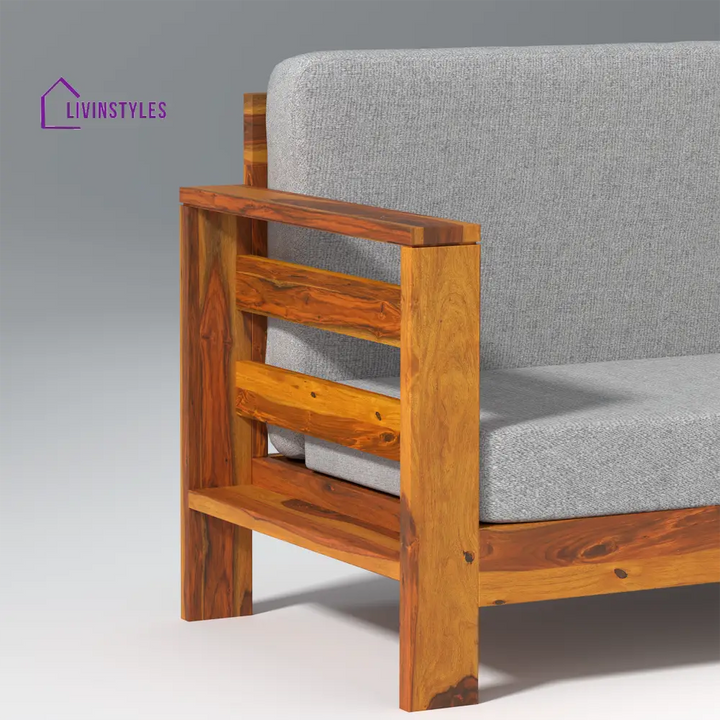 Savely Elegance Sheesham Wood sofa In Light Honey Color sofa