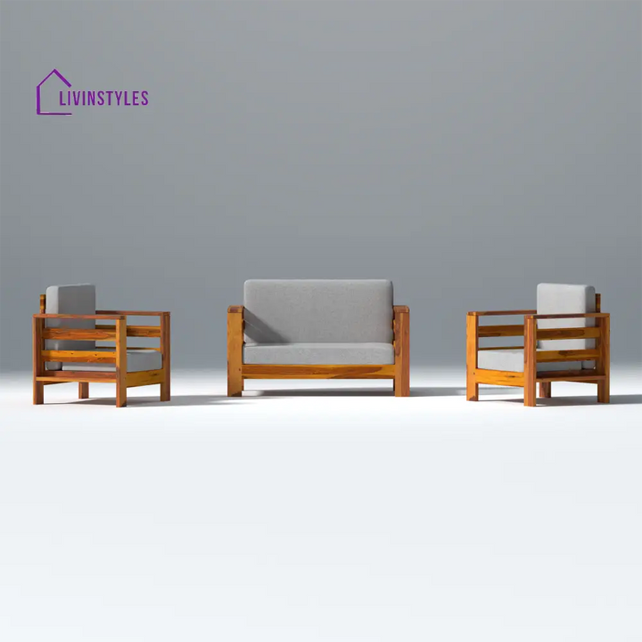 Savely Elegance Sheesham Wood sofa In Light Honey Color 2 + 1 + 1 Seater / Light Honey sofa