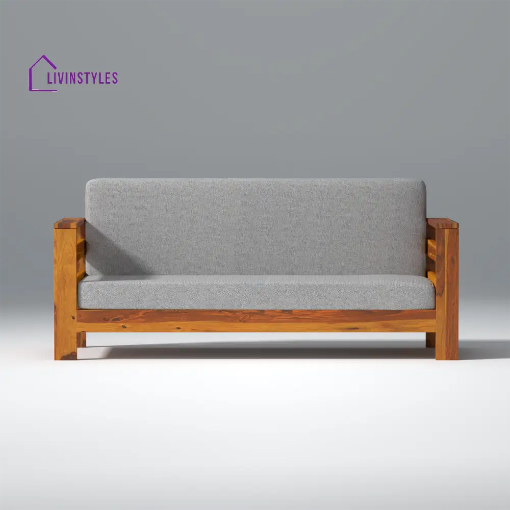 Savely Elegance Sheesham Wood sofa In Light Honey Color sofa