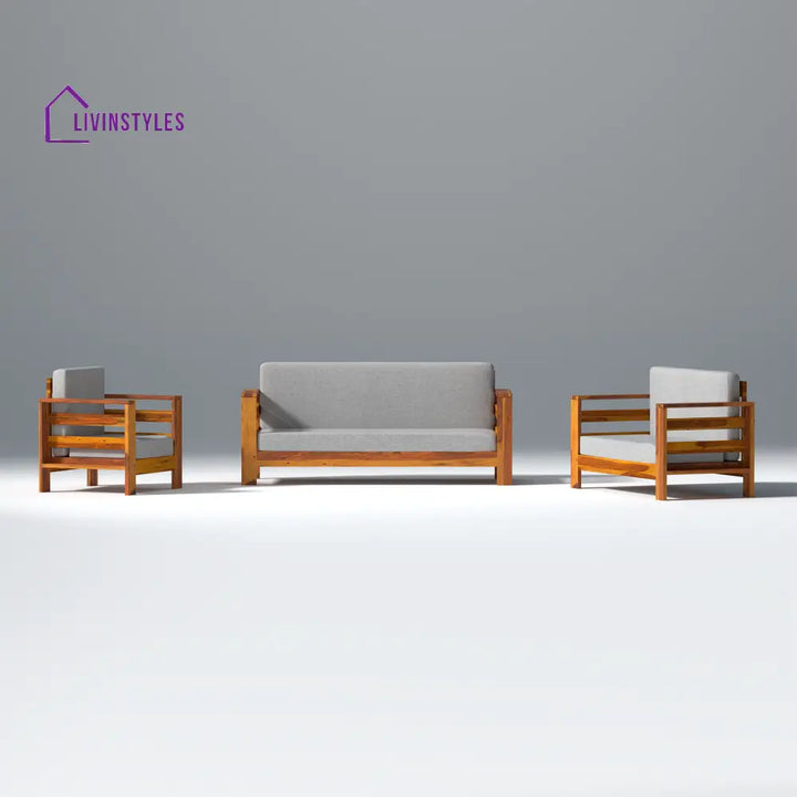 Savely Elegance Sheesham Wood sofa In Light Honey Color 3 + 2 + 1 seater / Light Honey sofa