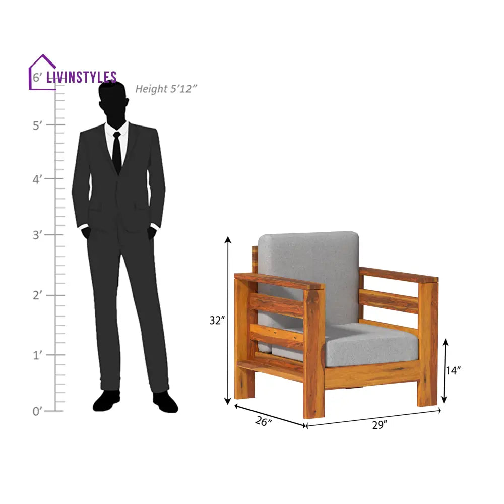 Savely Elegance Sheesham Wood sofa In Light Honey Color sofa
