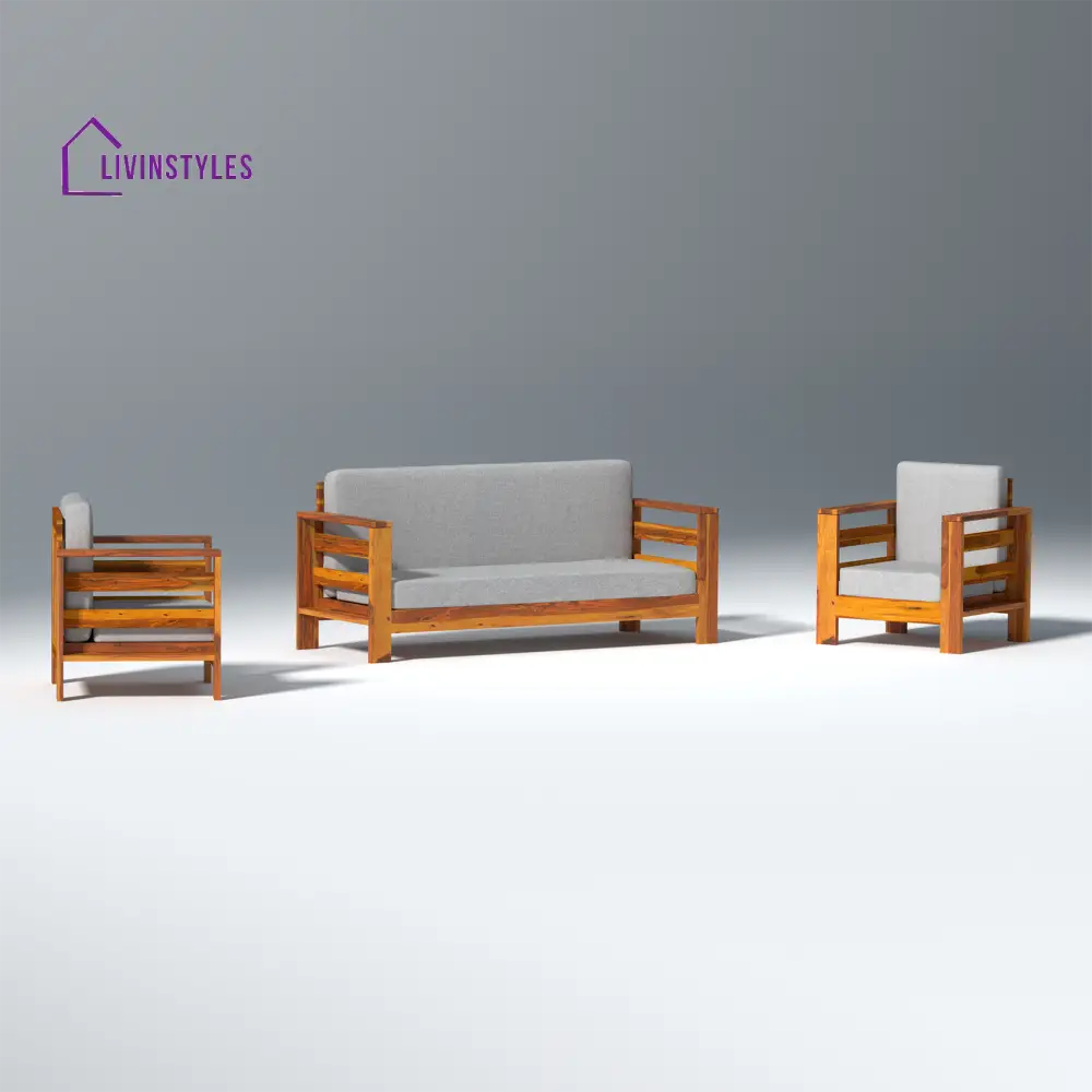 Savely Elegance Sheesham Wood sofa In Light Honey Color sofa