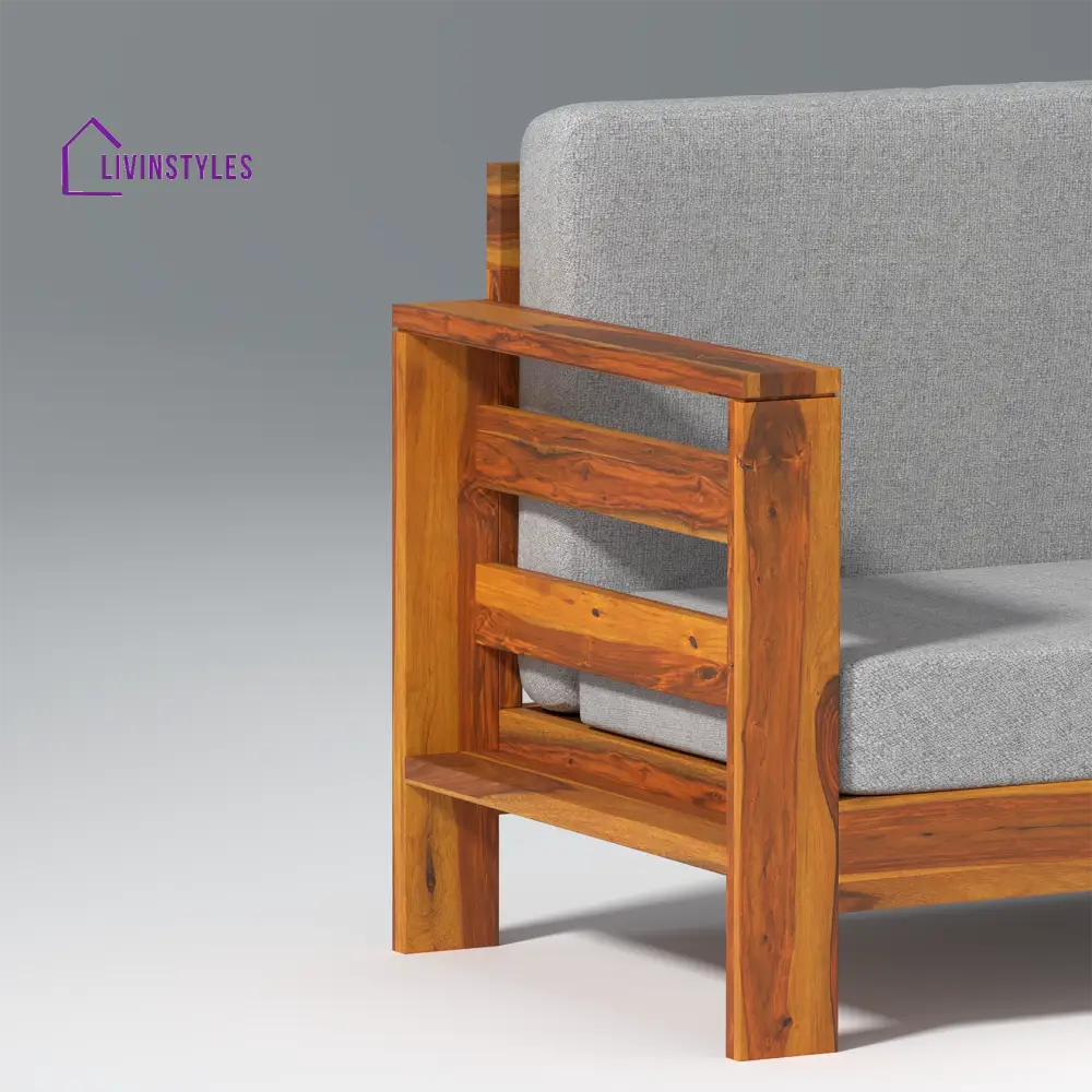 Savely Elegance Sheesham Wood sofa In Light Honey Color sofa