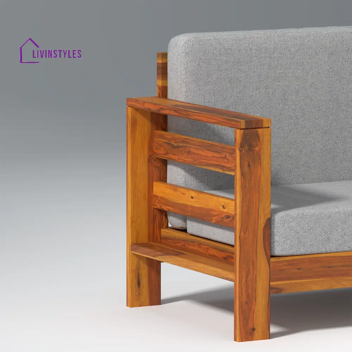 Savely Elegance Sheesham Wood sofa In Light Honey Color sofa
