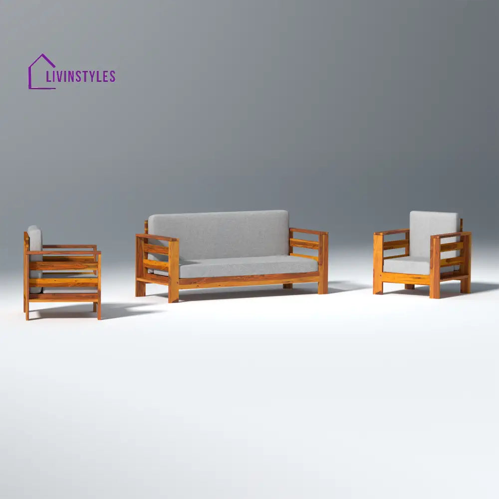 Savely Elegance Sheesham Wood sofa In Light Honey Color sofa