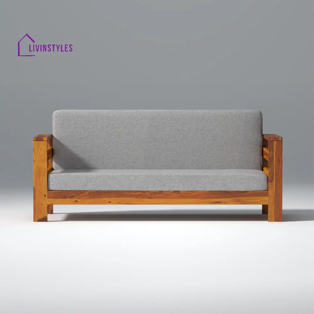 Savely Elegance Sheesham Wood sofa In Light Honey Color sofa