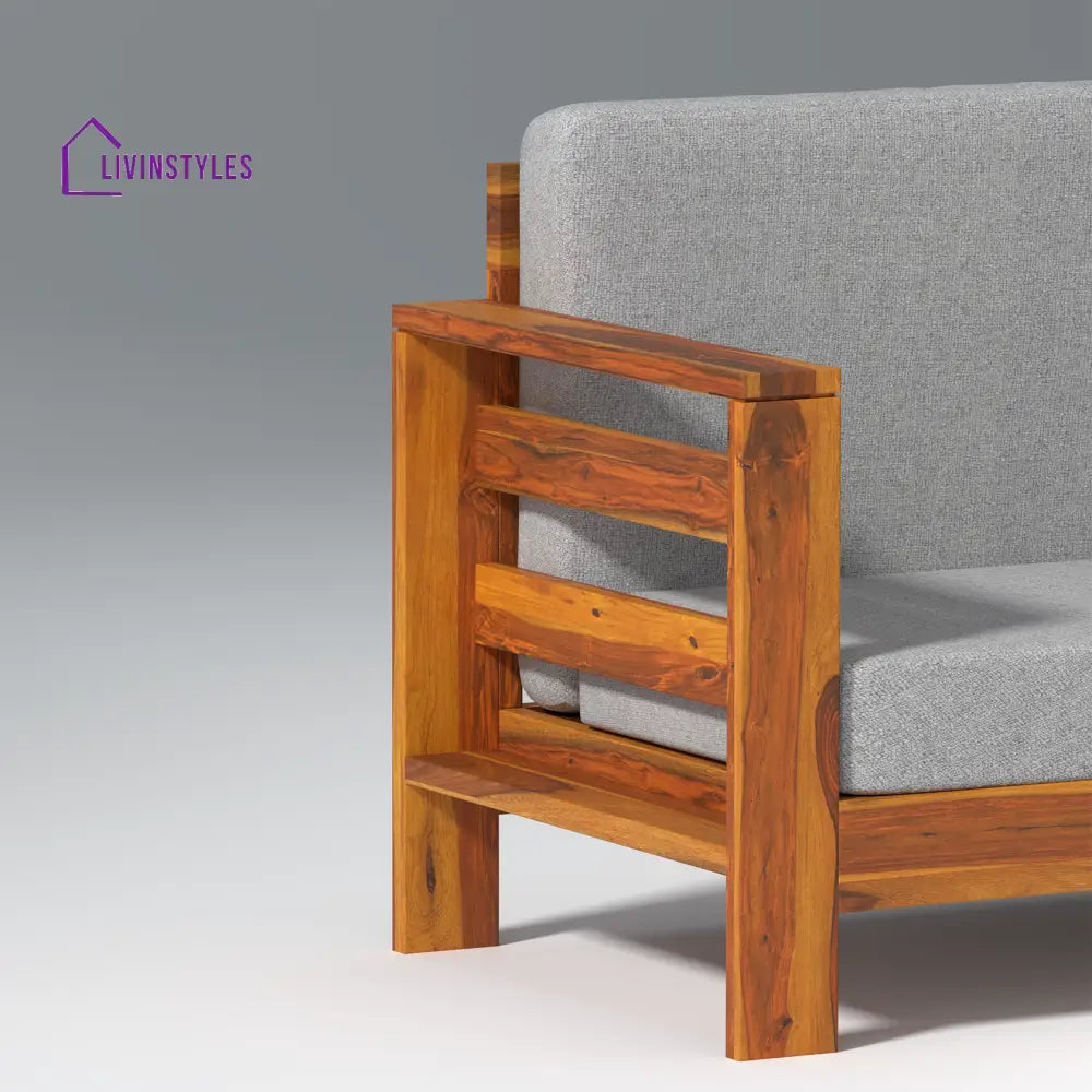Savely Elegance Sheesham Wood sofa In Light Honey Color sofa
