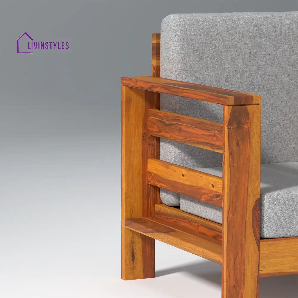 Savely Elegance Sheesham Wood sofa In Light Honey Color sofa