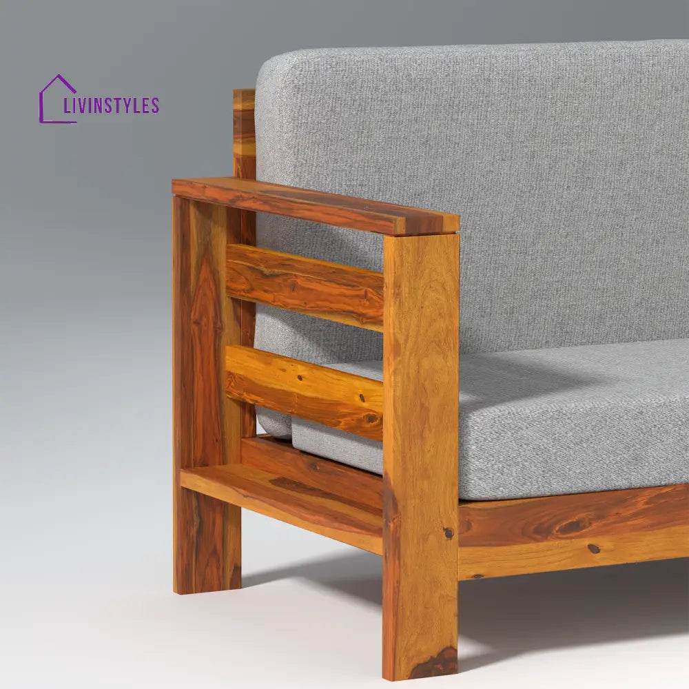 Savely Elegance Sheesham Wood sofa In Light Honey Color sofa