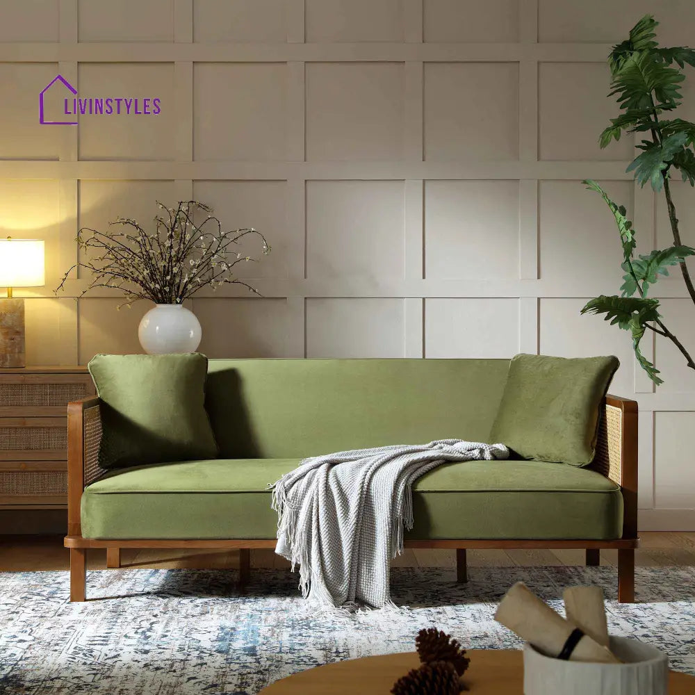 Savely Solid Wood Sheesham Sofa Come Bed for Living Room