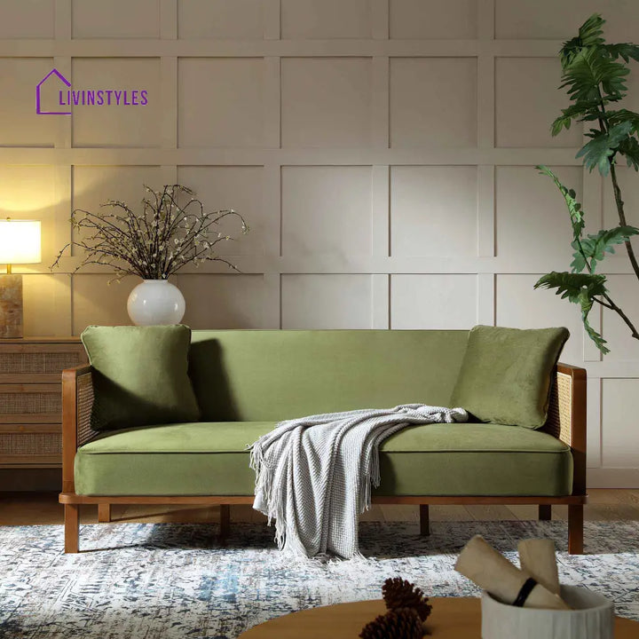 Savely Solid Wood Sheesham Sofa Come Bed for Living Room