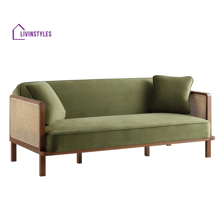 Savely Solid Wood Sheesham Sofa Come Bed for Living Room