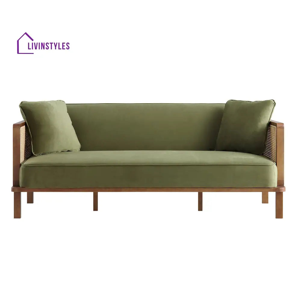 Savely Solid Wood Sheesham Sofa Come Bed for Living Room