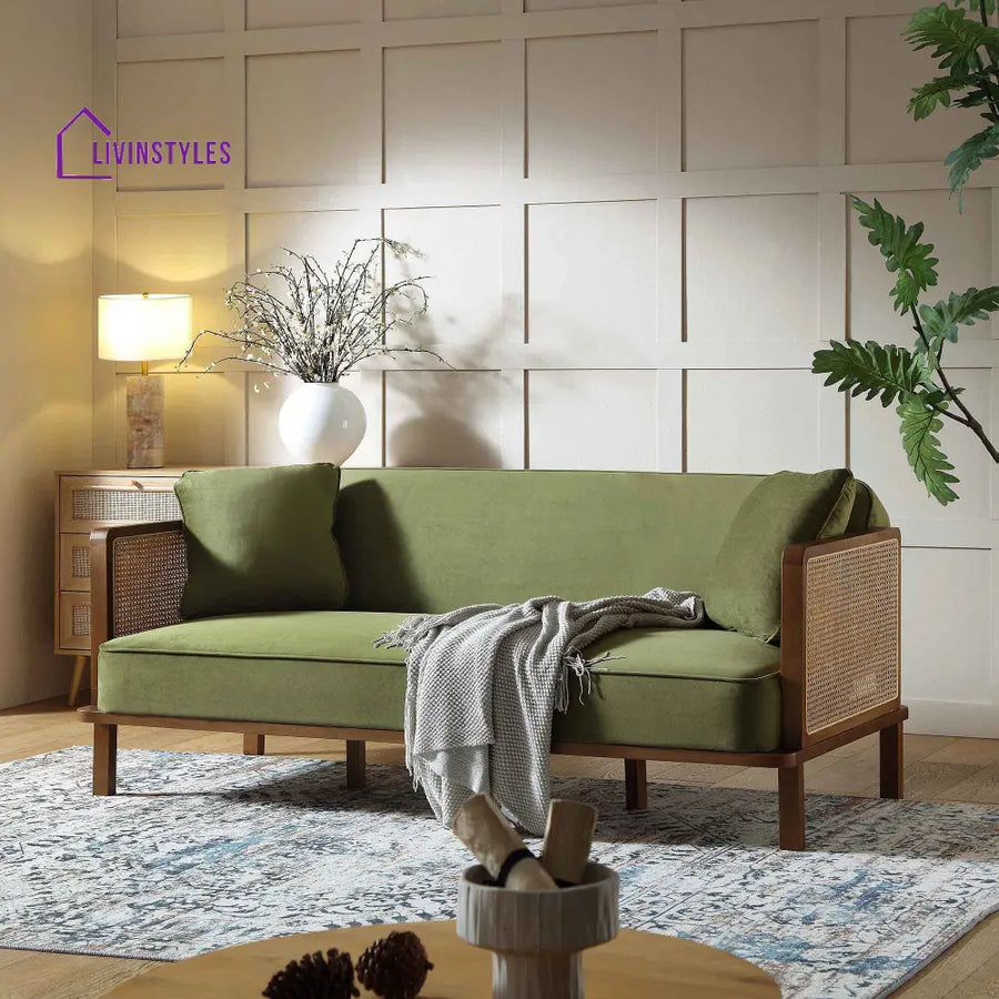 Savely Solid Wood Sheesham Sofa Come Bed for Living Room