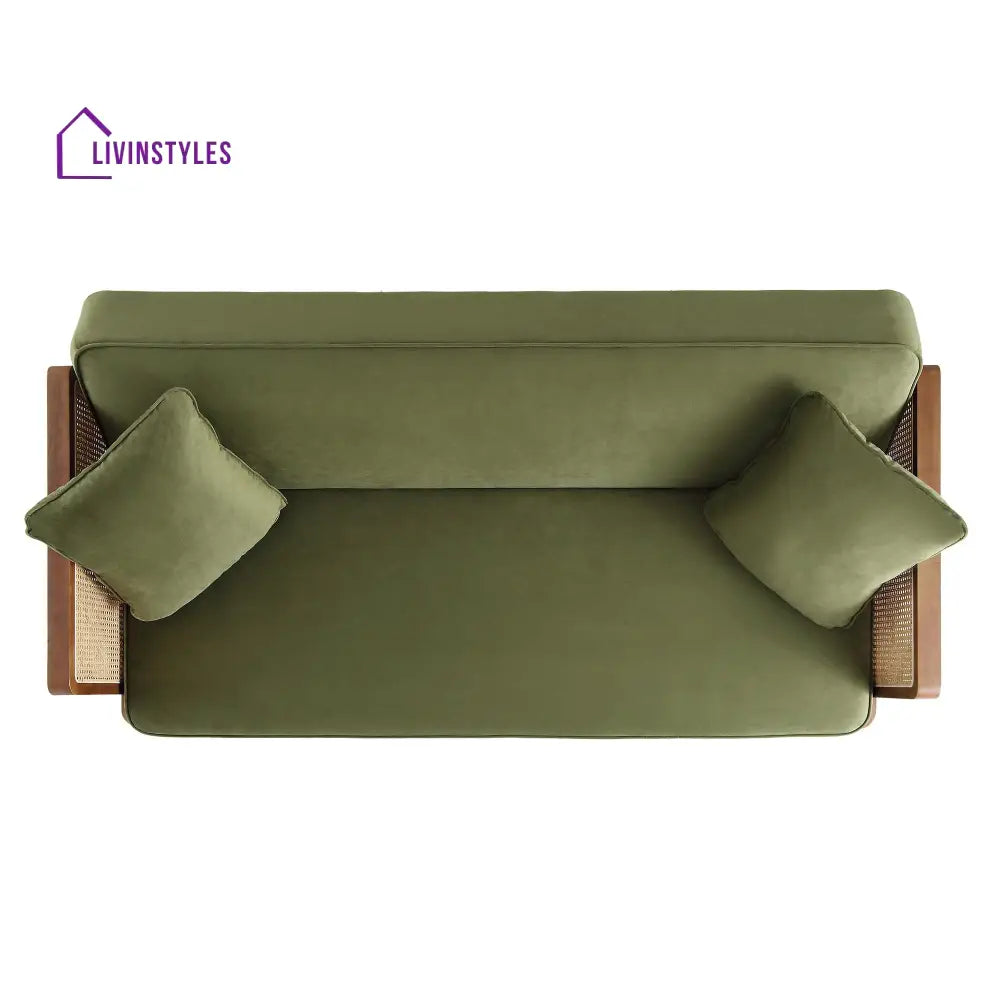 Savely Solid Wood Sheesham Sofa Come Bed for Living Room