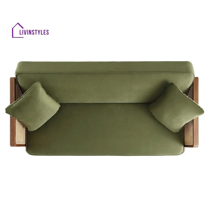 Savely Solid Wood Sheesham Sofa Come Bed for Living Room
