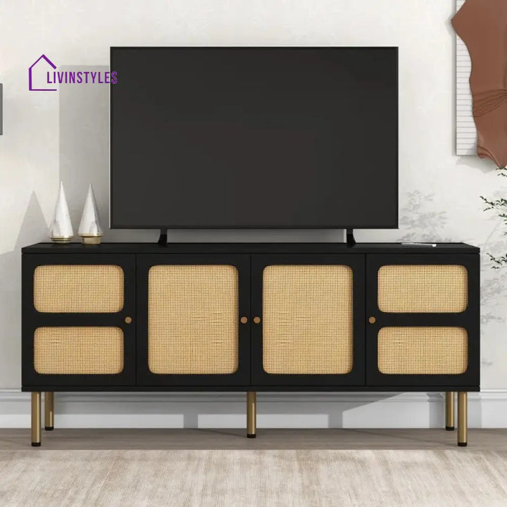 Saylor Wooden Finish Tv Unit Stand for Living Room